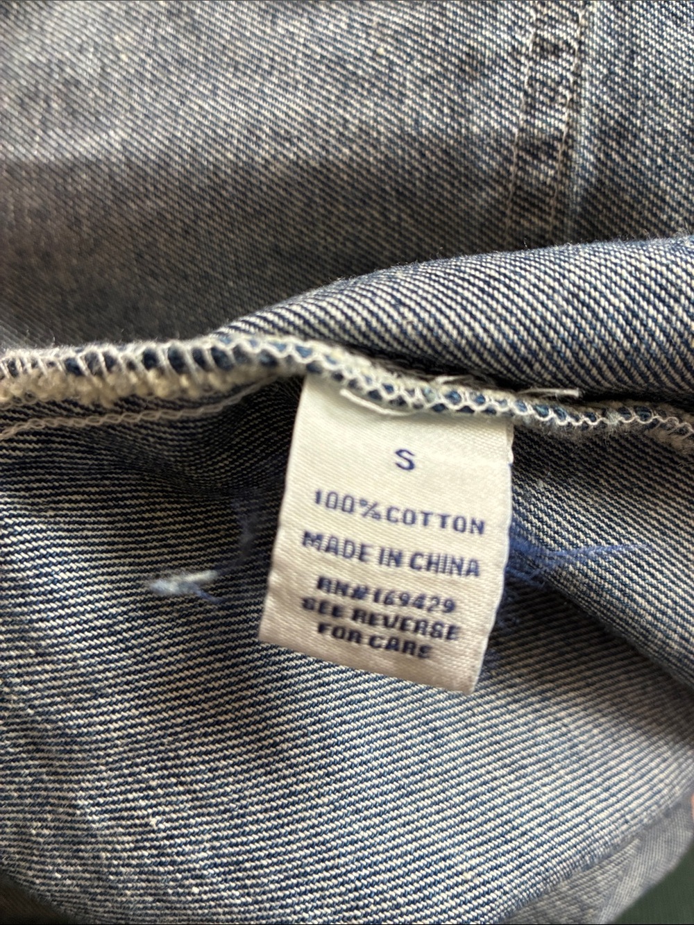 Denim Obsession Oversized Blue Denim Jacket Sz Small NWOT - Picture 4 of 5